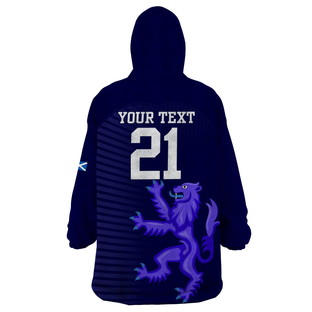Custom Scotland Rugby Wearable Blanket Hoodie Go Scottish World Cup Sporty Style - Wonder Print Shop