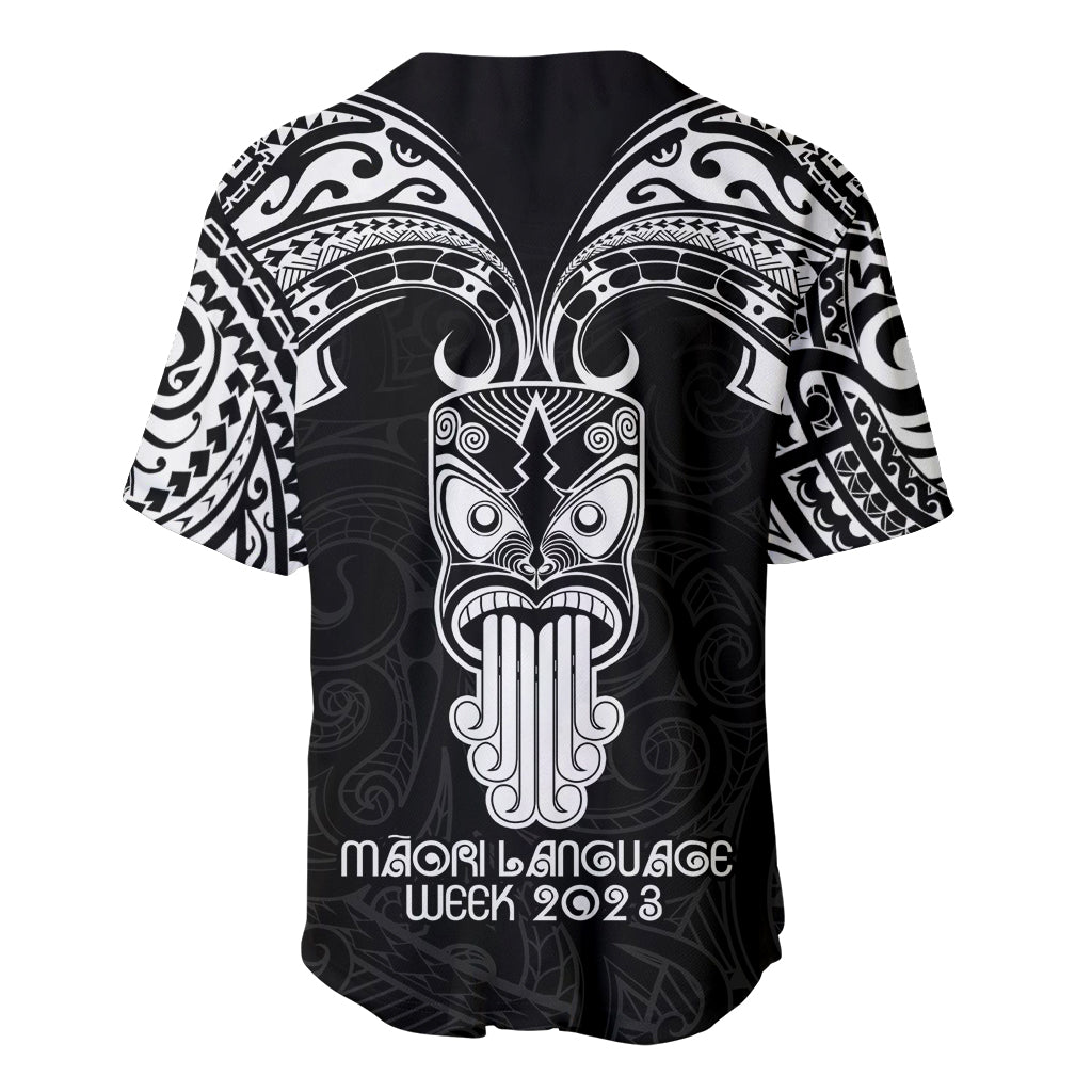 New Zealand Te Reo Maori Baseball Jersey Kia Kaha Maori Language Week Black Style LT9 - Wonder Print Shop