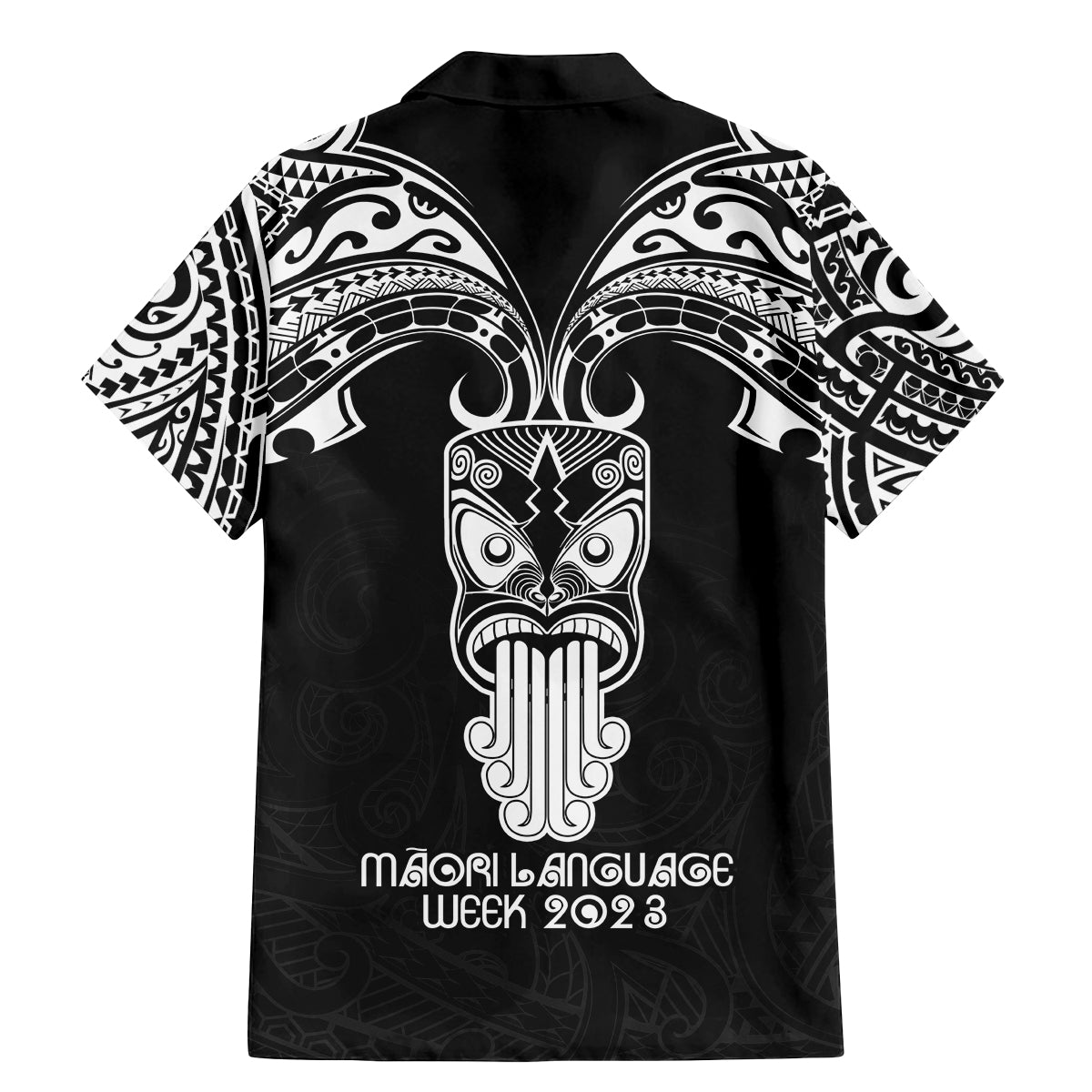 New Zealand Te Reo Maori Family Matching Mermaid Dress and Hawaiian Shirt Kia Kaha Maori Language Week Black Style LT9 - Wonder Print Shop