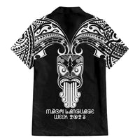 New Zealand Te Reo Maori Family Matching Mermaid Dress and Hawaiian Shirt Kia Kaha Maori Language Week Black Style LT9 - Wonder Print Shop