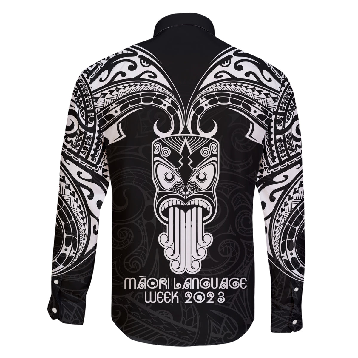 New Zealand Te Reo Maori Family Matching Short Sleeve Bodycon Dress and Hawaiian Shirt Kia Kaha Maori Language Week Black Style - Wonder Print Shop