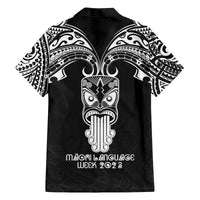 New Zealand Te Reo Maori Family Matching Tank Maxi Dress and Hawaiian Shirt Kia Kaha Maori Language Week Black Style - Wonder Print Shop