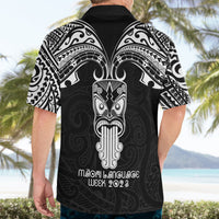 New Zealand Te Reo Maori Hawaiian Shirt Kia Kaha Maori Language Week Black Style - Wonder Print Shop