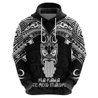 New Zealand Te Reo Maori Hoodie Kia Kaha Maori Language Week Black Style - Wonder Print Shop