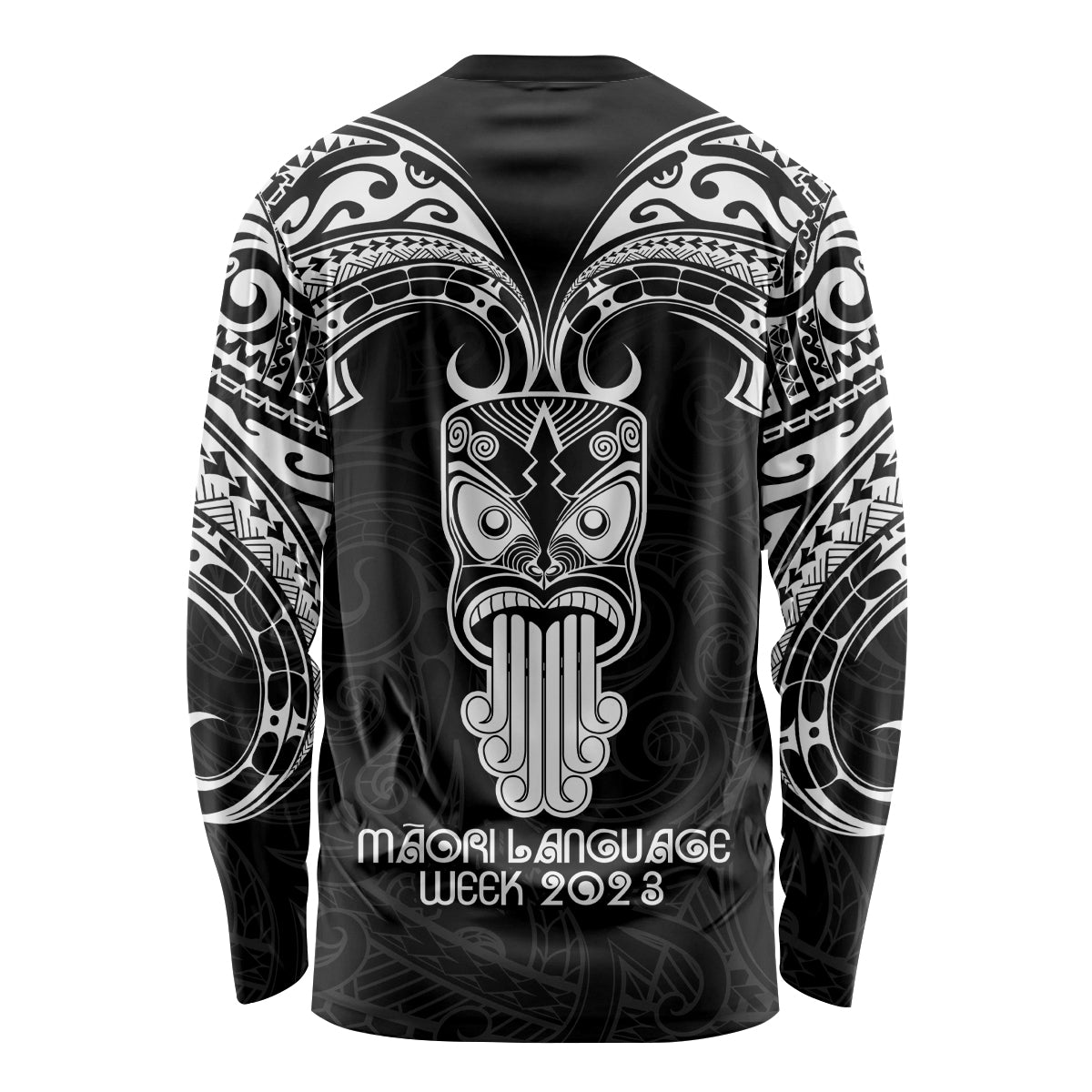New Zealand Te Reo Maori Long Sleeve Shirt Kia Kaha Maori Language Week Black Style - Wonder Print Shop