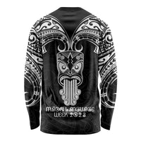 New Zealand Te Reo Maori Long Sleeve Shirt Kia Kaha Maori Language Week Black Style - Wonder Print Shop