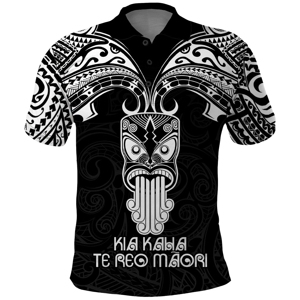 New Zealand Te Reo Maori Polo Shirt Kia Kaha Maori Language Week Black Style - Wonder Print Shop
