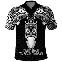 New Zealand Te Reo Maori Polo Shirt Kia Kaha Maori Language Week Black Style - Wonder Print Shop