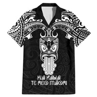 Personalised New Zealand Te Reo Maori Family Matching Mermaid Dress and Hawaiian Shirt Kia Kaha Maori Language Week Black Style LT9 - Wonder Print Shop