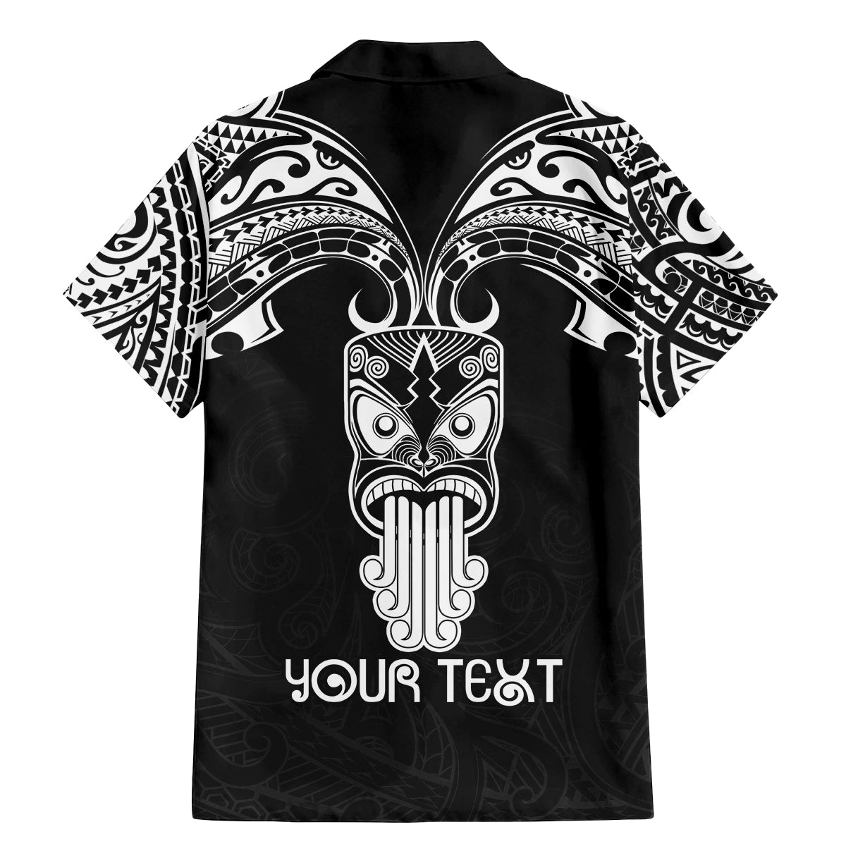Personalised New Zealand Te Reo Maori Family Matching Mermaid Dress and Hawaiian Shirt Kia Kaha Maori Language Week Black Style LT9 - Wonder Print Shop