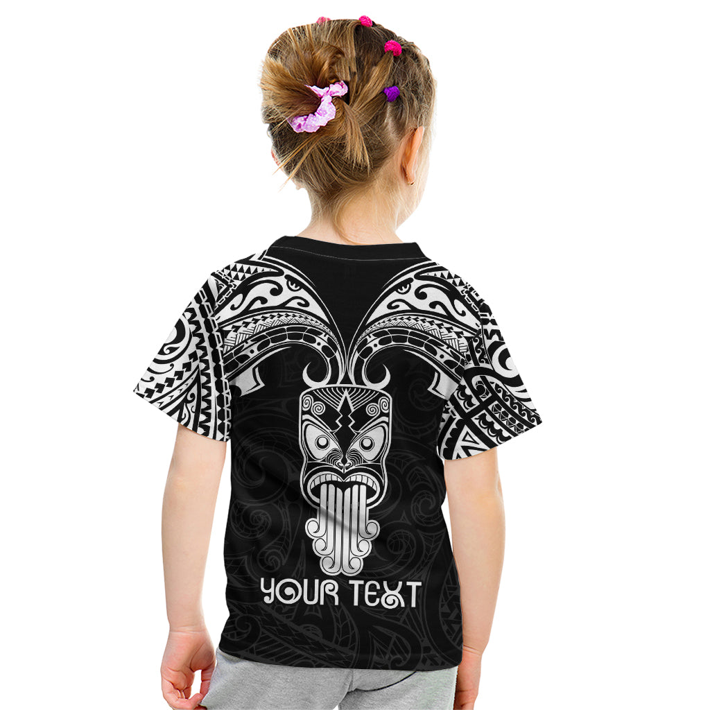 Personalised New Zealand Te Reo Maori Kid T Shirt Kia Kaha Maori Language Week Black Style - Wonder Print Shop