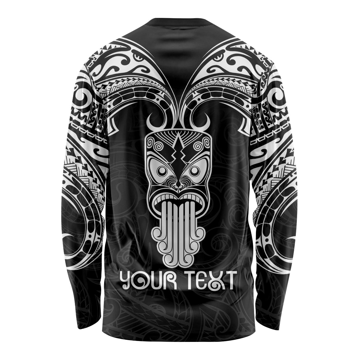 Personalised New Zealand Te Reo Maori Long Sleeve Shirt Kia Kaha Maori Language Week Black Style - Wonder Print Shop