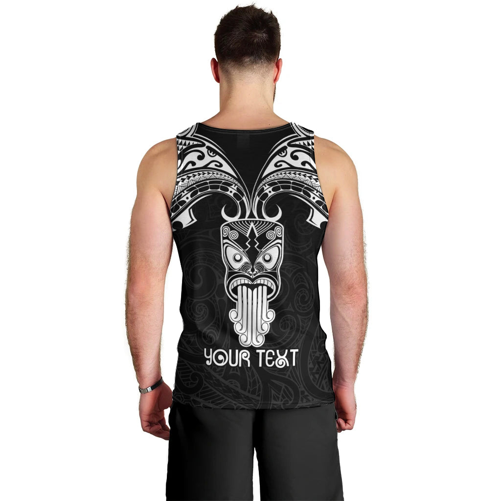 Personalised New Zealand Te Reo Maori Men Tank Top Kia Kaha Maori Language Week Black Style LT9
