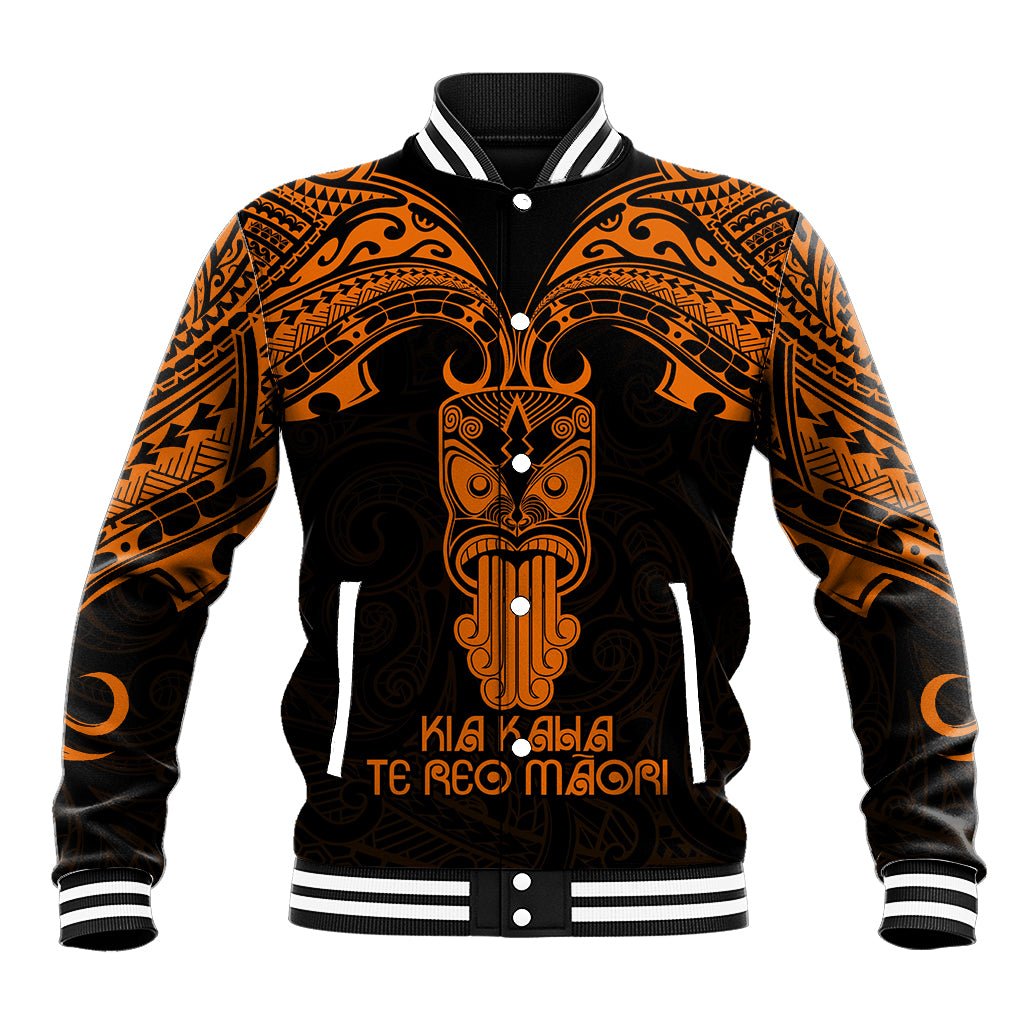 Personalised New Zealand Te Reo Maori Baseball Jacket Kia Kaha Maori Language Week Gold Style LT9 - Wonder Print Shop