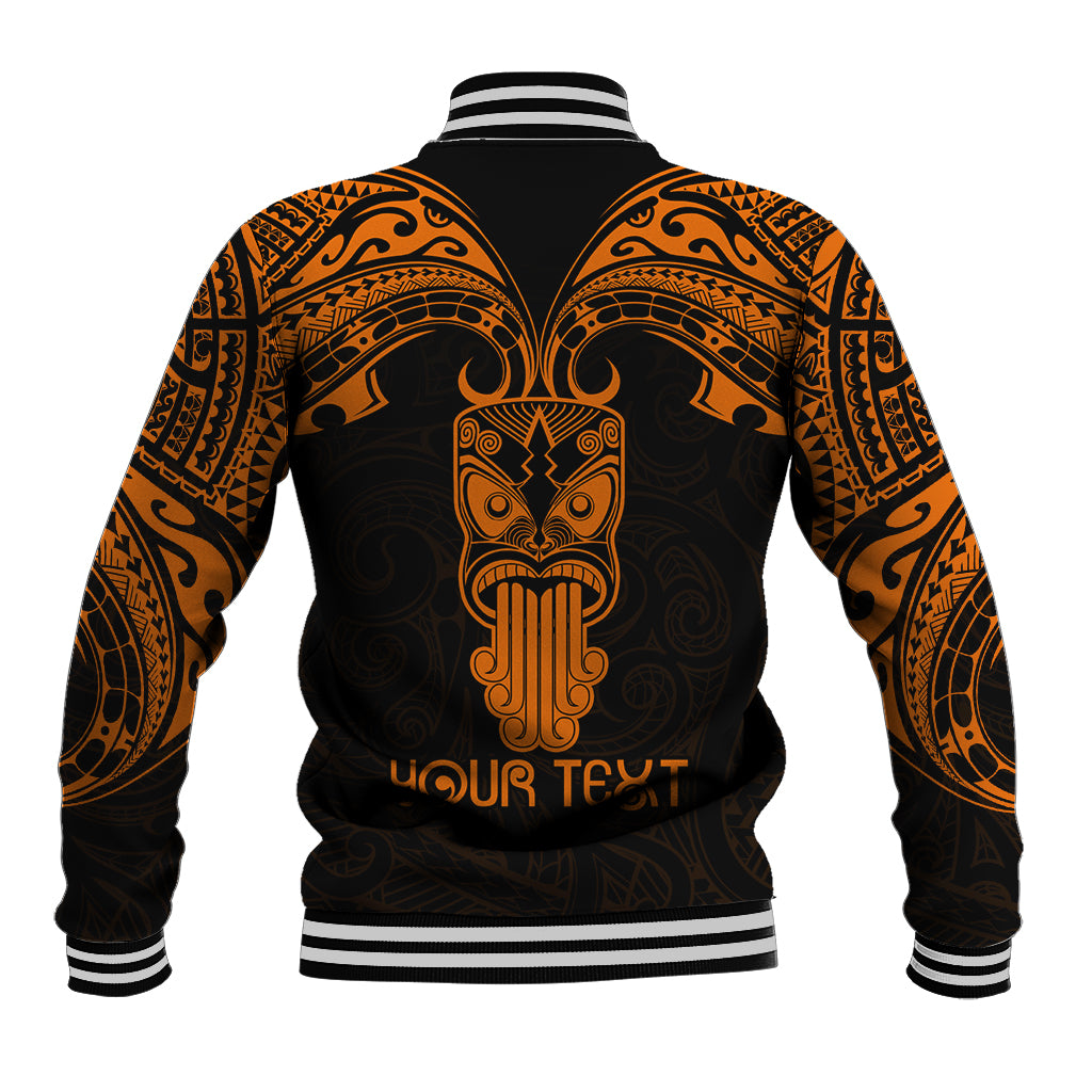 Personalised New Zealand Te Reo Maori Baseball Jacket Kia Kaha Maori Language Week Gold Style LT9 - Wonder Print Shop