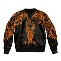 Personalised New Zealand Te Reo Maori Bomber Jacket Kia Kaha Maori Language Week Gold Style LT9 - Wonder Print Shop
