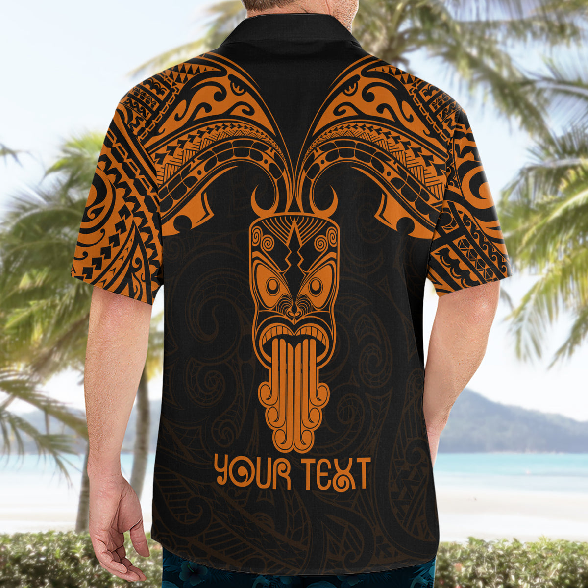 Personalised New Zealand Te Reo Maori Hawaiian Shirt Kia Kaha Maori Language Week Gold Style - Wonder Print Shop