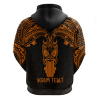 Personalised New Zealand Te Reo Maori Hoodie Kia Kaha Maori Language Week Gold Style - Wonder Print Shop