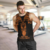 Personalised New Zealand Te Reo Maori Men Tank Top Kia Kaha Maori Language Week Gold Style LT9