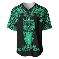 Personalised New Zealand Te Reo Maori Baseball Jersey Kia Kaha Maori Language Week Green Style LT9 - Wonder Print Shop