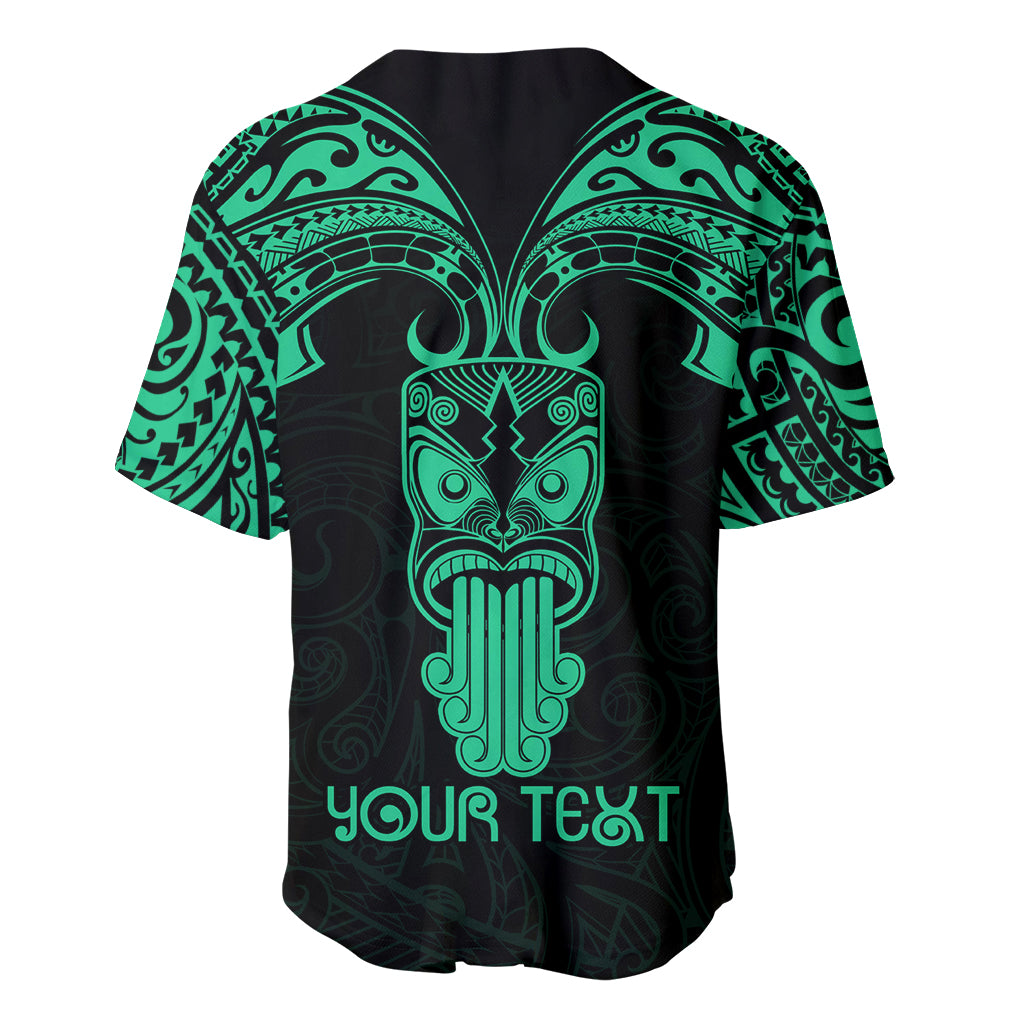 Personalised New Zealand Te Reo Maori Baseball Jersey Kia Kaha Maori Language Week Green Style LT9 - Wonder Print Shop