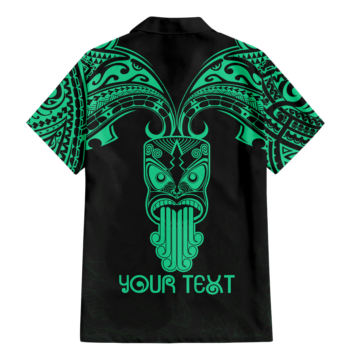 Personalised New Zealand Te Reo Maori Family Matching Mermaid Dress and Hawaiian Shirt Kia Kaha Maori Language Week Green Style LT9 - Wonder Print Shop