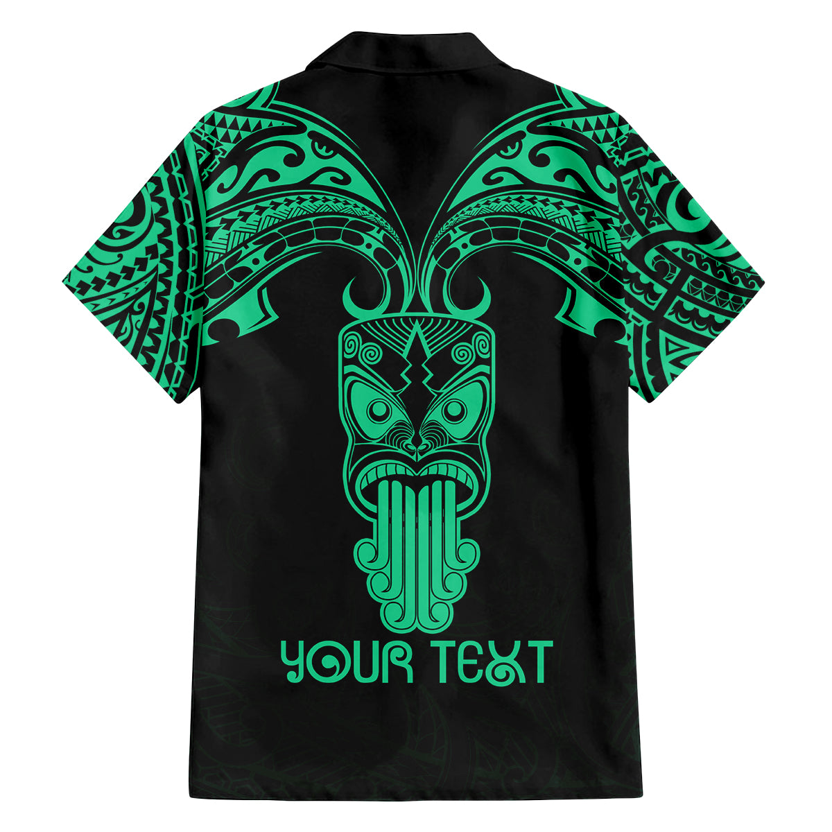 Personalised New Zealand Te Reo Maori Family Matching Puletasi Dress and Hawaiian Shirt Kia Kaha Maori Language Week Green Style - Wonder Print Shop