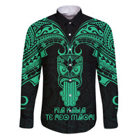 Personalised New Zealand Te Reo Maori Family Matching Puletasi Dress and Hawaiian Shirt Kia Kaha Maori Language Week Green Style - Wonder Print Shop