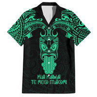 Personalised New Zealand Te Reo Maori Hawaiian Shirt Kia Kaha Maori Language Week Green Style - Wonder Print Shop