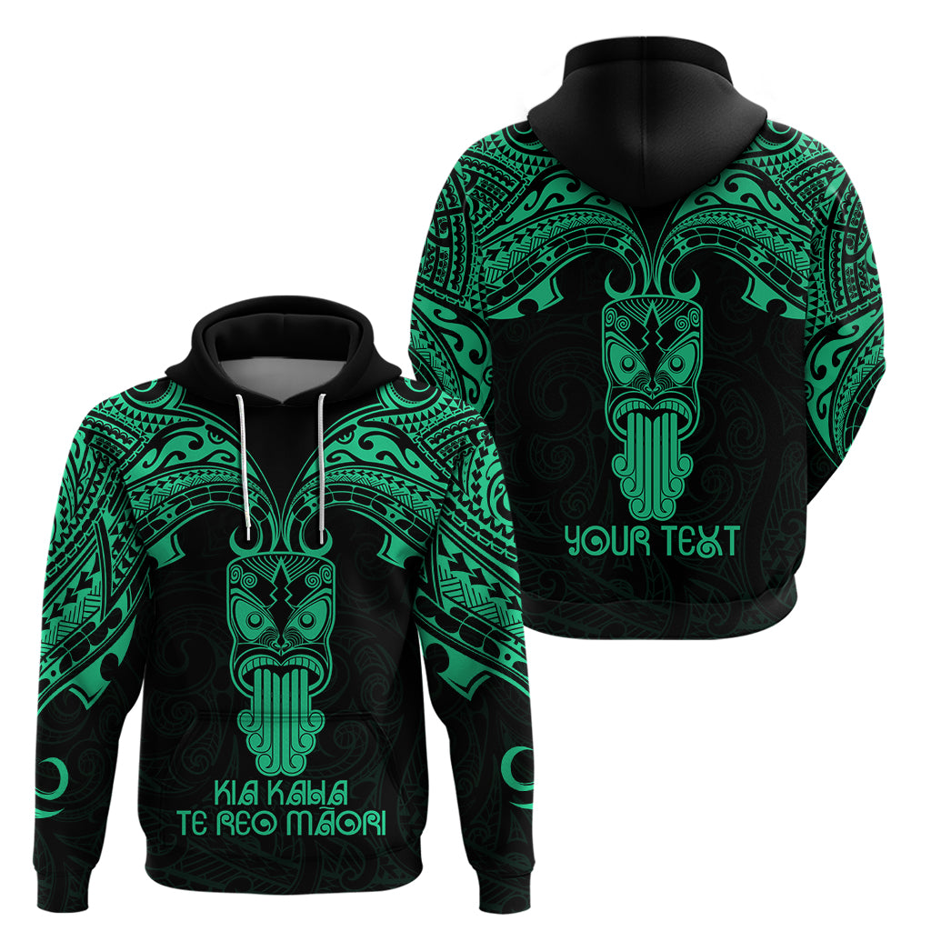 Personalised New Zealand Te Reo Maori Hoodie Kia Kaha Maori Language Week Green Style - Wonder Print Shop