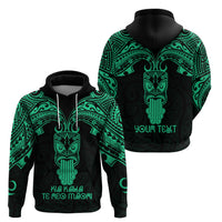 Personalised New Zealand Te Reo Maori Hoodie Kia Kaha Maori Language Week Green Style - Wonder Print Shop