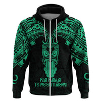 Personalised New Zealand Te Reo Maori Hoodie Kia Kaha Maori Language Week Green Style - Wonder Print Shop
