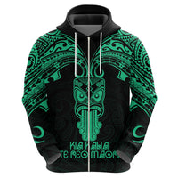 Personalised New Zealand Te Reo Maori Hoodie Kia Kaha Maori Language Week Green Style - Wonder Print Shop