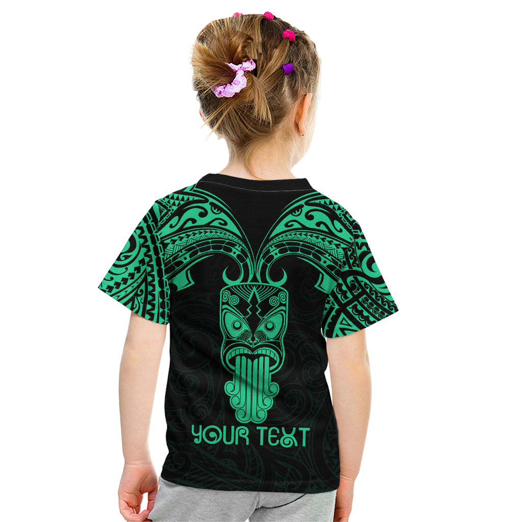 Personalised New Zealand Te Reo Maori Kid T Shirt Kia Kaha Maori Language Week Green Style - Wonder Print Shop