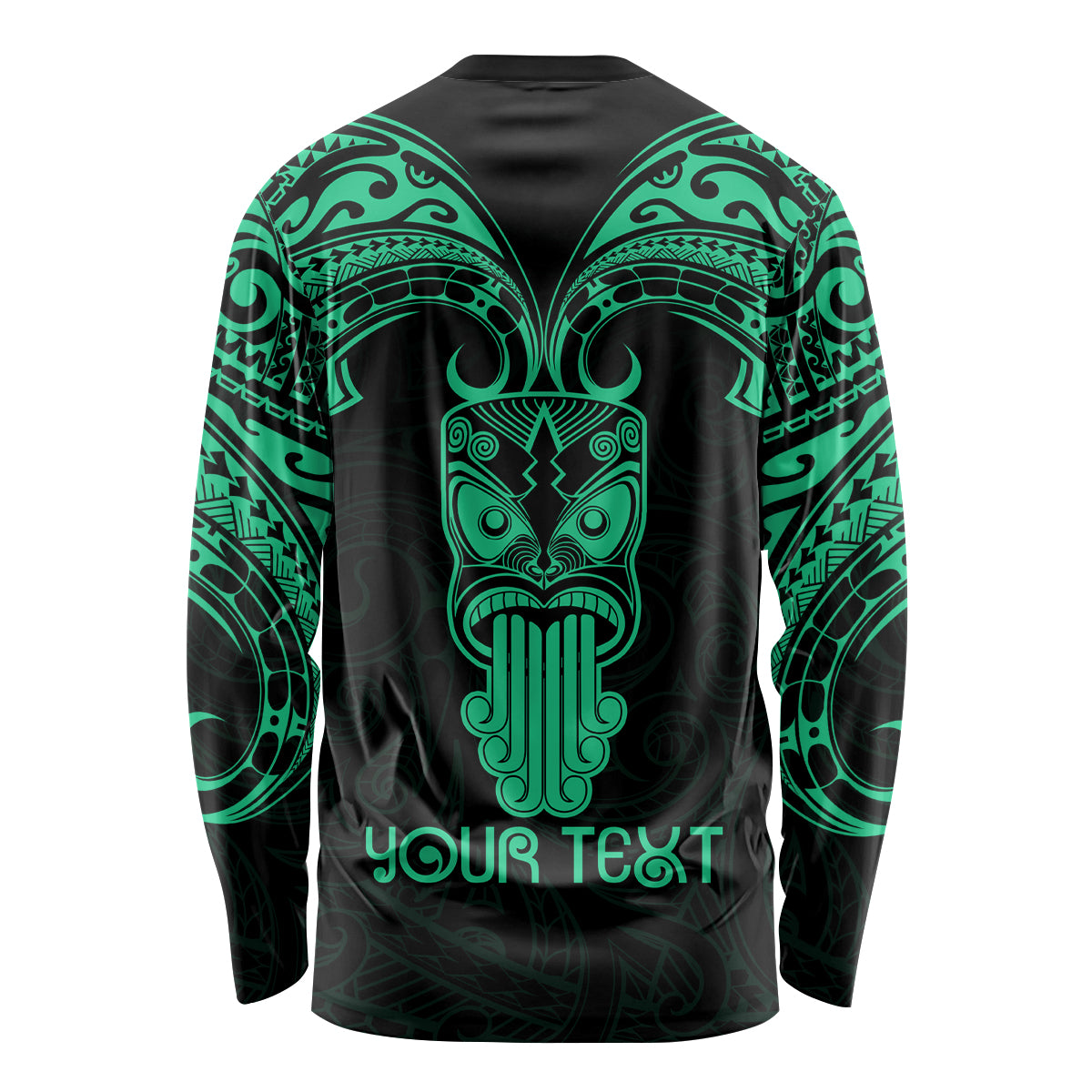 Personalised New Zealand Te Reo Maori Long Sleeve Shirt Kia Kaha Maori Language Week Green Style - Wonder Print Shop
