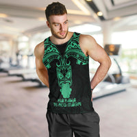 Personalised New Zealand Te Reo Maori Men Tank Top Kia Kaha Maori Language Week Green Style LT9