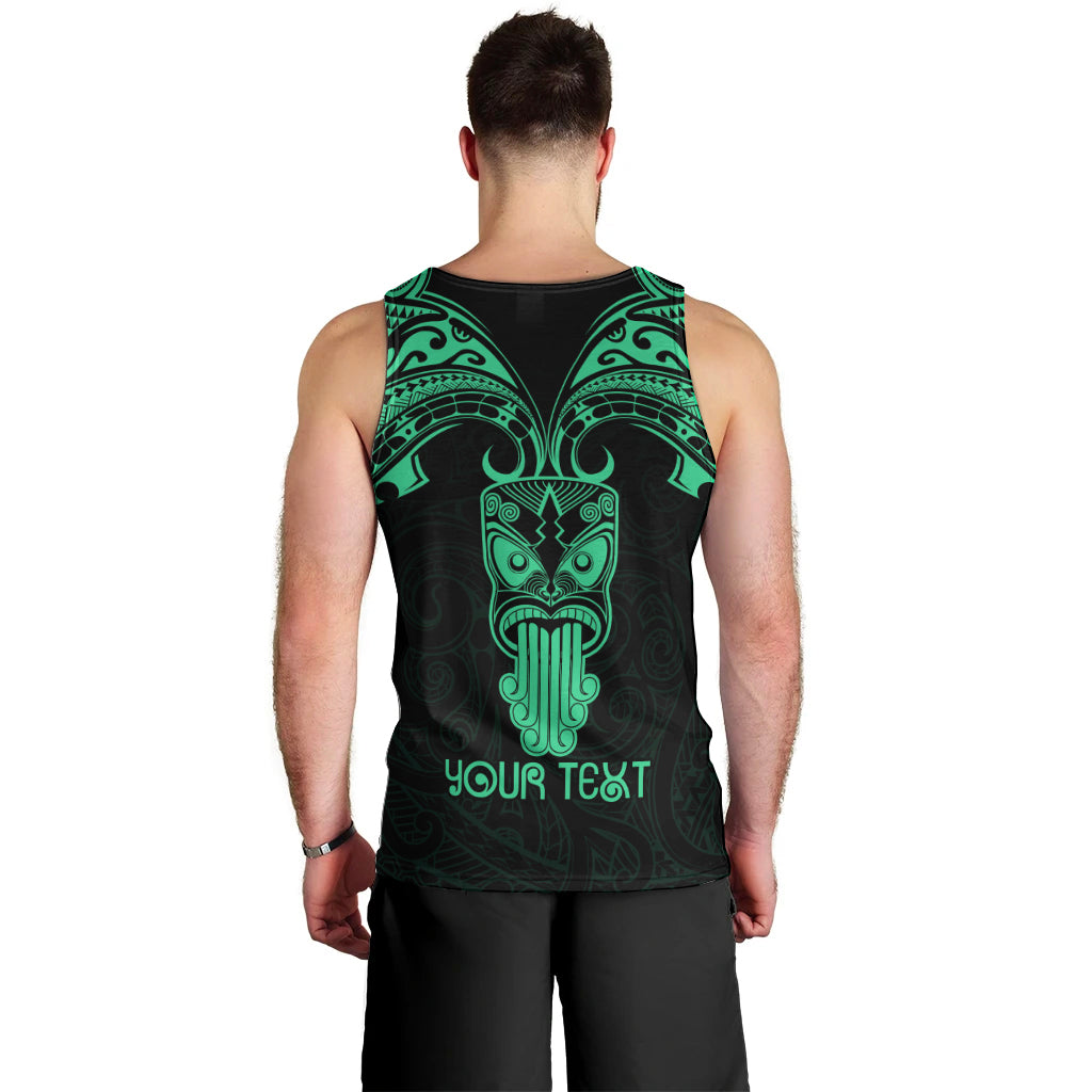 Personalised New Zealand Te Reo Maori Men Tank Top Kia Kaha Maori Language Week Green Style LT9