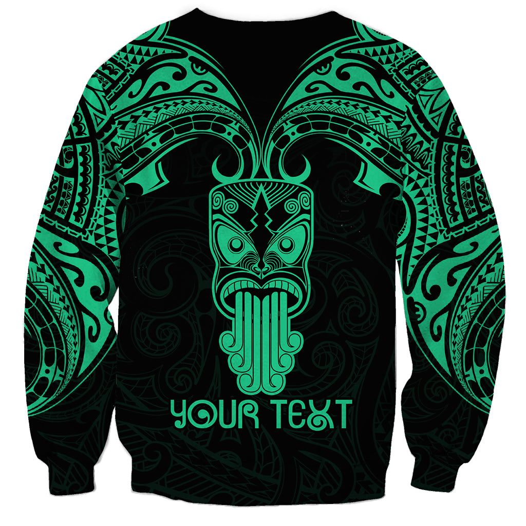 Personalised New Zealand Te Reo Maori Sweatshirt Kia Kaha Maori Language Week Green Style - Wonder Print Shop