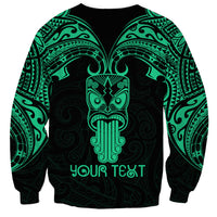 Personalised New Zealand Te Reo Maori Sweatshirt Kia Kaha Maori Language Week Green Style - Wonder Print Shop