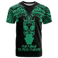 Personalised New Zealand Te Reo Maori T Shirt Kia Kaha Maori Language Week Green Style - Wonder Print Shop