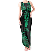 Personalised New Zealand Te Reo Maori Tank Maxi Dress Kia Kaha Maori Language Week Green Style - Wonder Print Shop