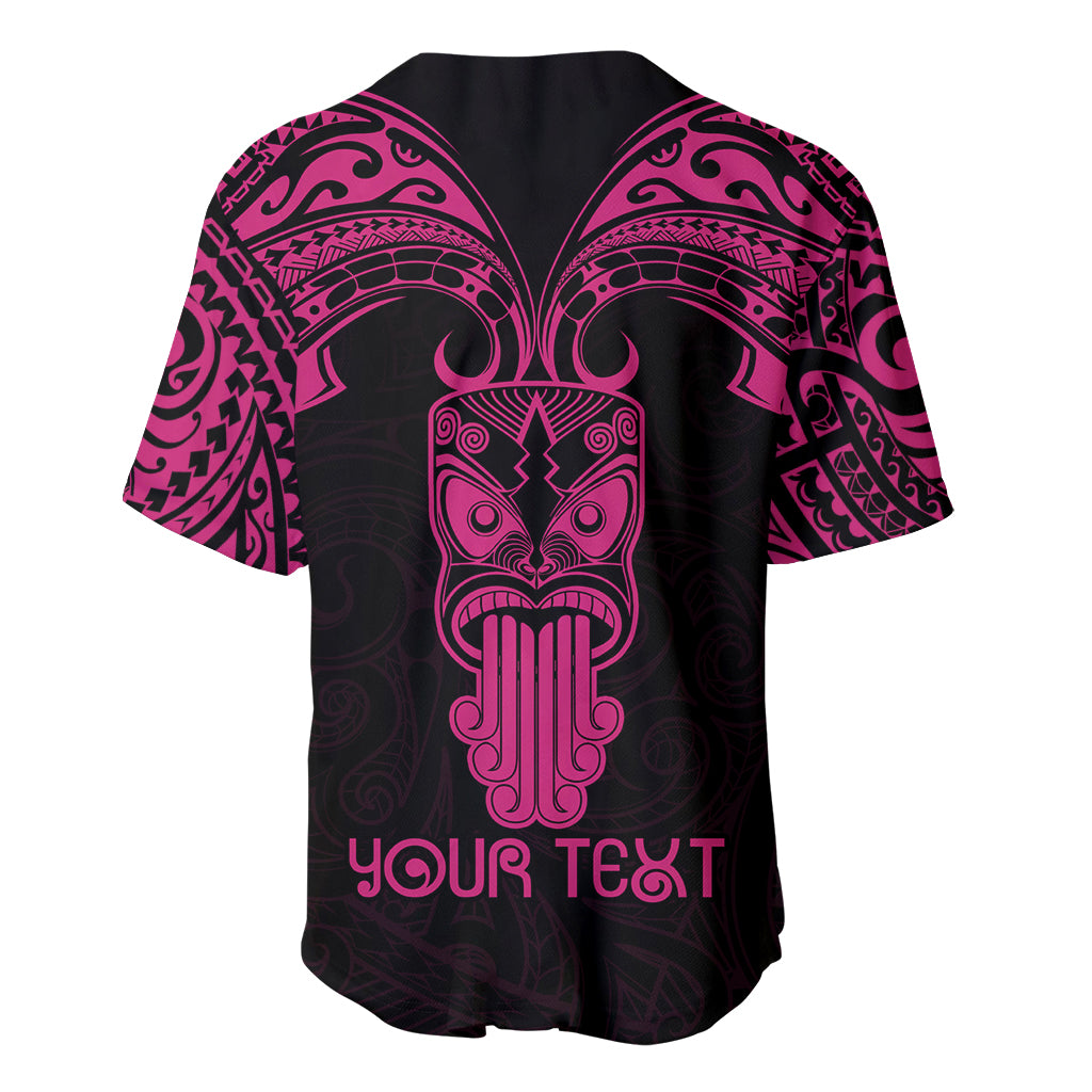 Personalised New Zealand Te Reo Maori Baseball Jersey Kia Kaha Maori Language Week Pink Style LT9 - Wonder Print Shop