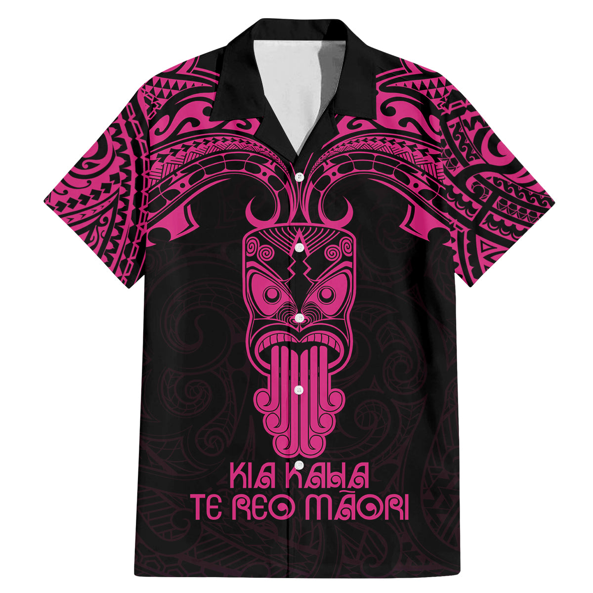 Personalised New Zealand Te Reo Maori Family Matching Mermaid Dress and Hawaiian Shirt Kia Kaha Maori Language Week Pink Style LT9 - Wonder Print Shop