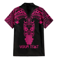Personalised New Zealand Te Reo Maori Family Matching Mermaid Dress and Hawaiian Shirt Kia Kaha Maori Language Week Pink Style LT9 - Wonder Print Shop