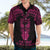 Personalised New Zealand Te Reo Maori Hawaiian Shirt Kia Kaha Maori Language Week Pink Style LT9