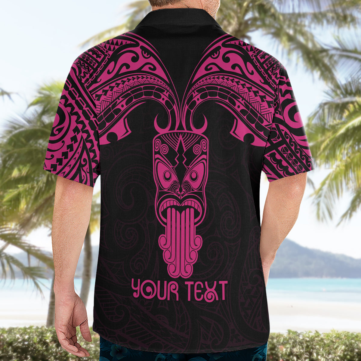 Personalised New Zealand Te Reo Maori Hawaiian Shirt Kia Kaha Maori Language Week Pink Style - Wonder Print Shop