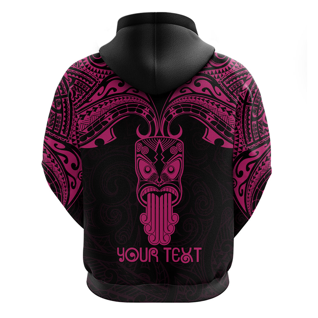Personalised New Zealand Te Reo Maori Hoodie Kia Kaha Maori Language Week Pink Style - Wonder Print Shop