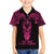 Personalised New Zealand Te Reo Maori Kid Hawaiian Shirt Kia Kaha Maori Language Week Pink Style - Wonder Print Shop