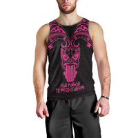 Personalised New Zealand Te Reo Maori Men Tank Top Kia Kaha Maori Language Week Pink Style LT9