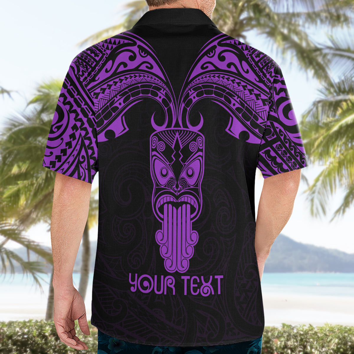 Personalised New Zealand Te Reo Maori Hawaiian Shirt Kia Kaha Maori Language Week Purple Style - Wonder Print Shop